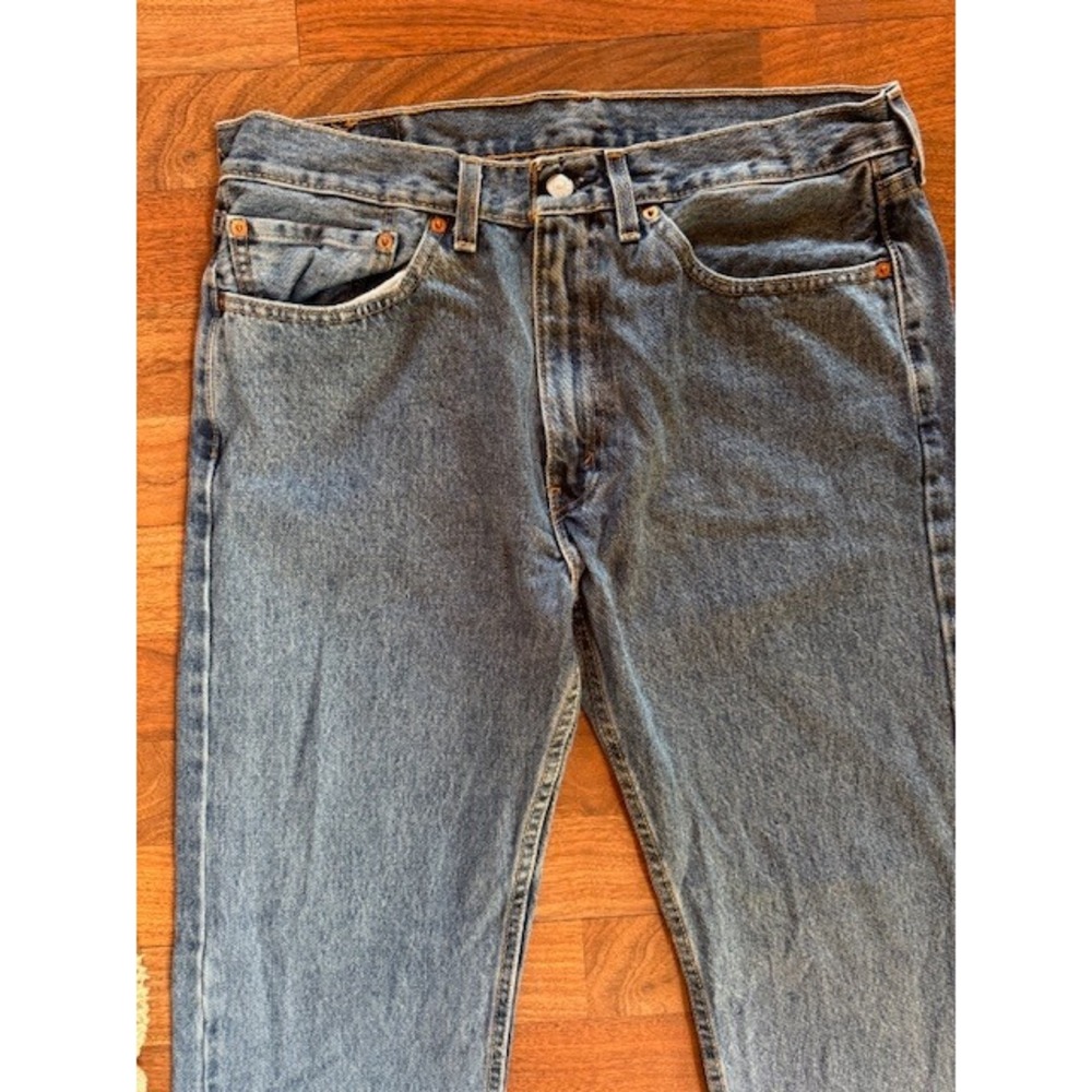 Levi's 505 Regular Fit Jeans Mens W34 L30 Blue Denim Classic - Picture 3 of 10